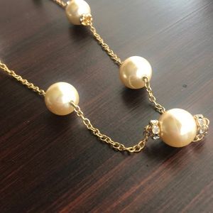 J. Crew Long Pearl Necklace